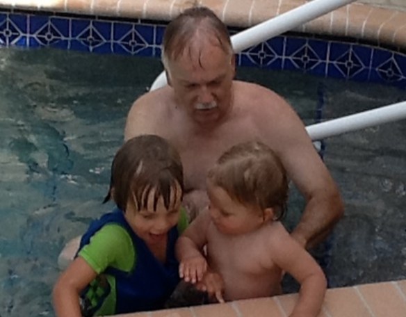 Papa, Julian and Leon in Pool